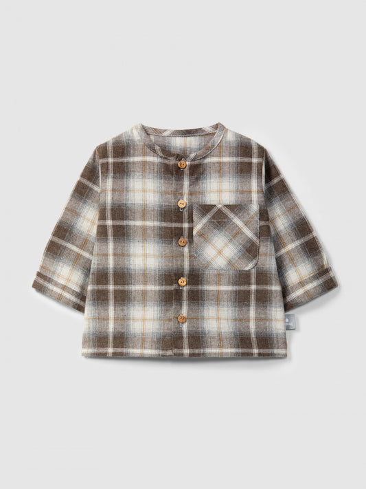 Camicia a quadri con tasca
