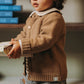 Cardigan a maglia con collo rotondo