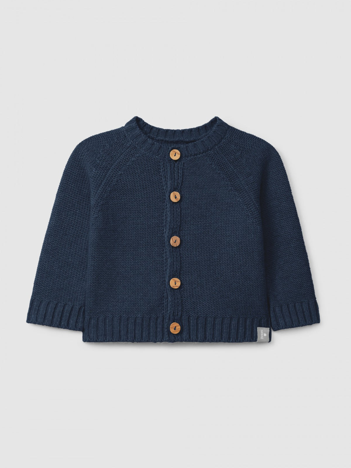 Cardigan a maglia con collo rotondo