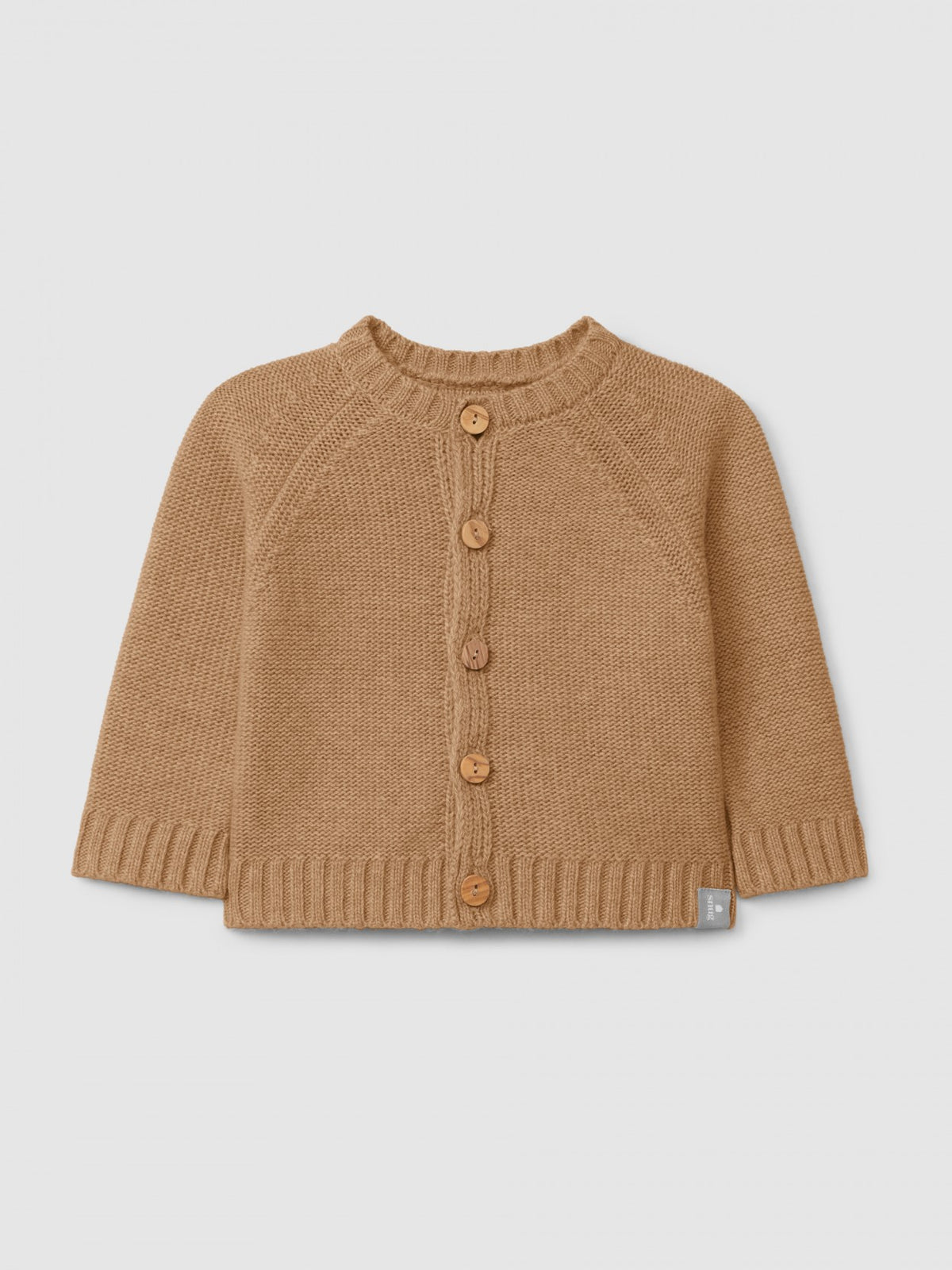 Cardigan a maglia con collo rotondo
