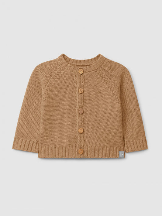 Cardigan a maglia con collo rotondo