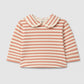 Maglia a maniche lunghe a righe con dettagli a rickrack