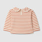 Maglia a maniche lunghe a righe con dettagli a rickrack