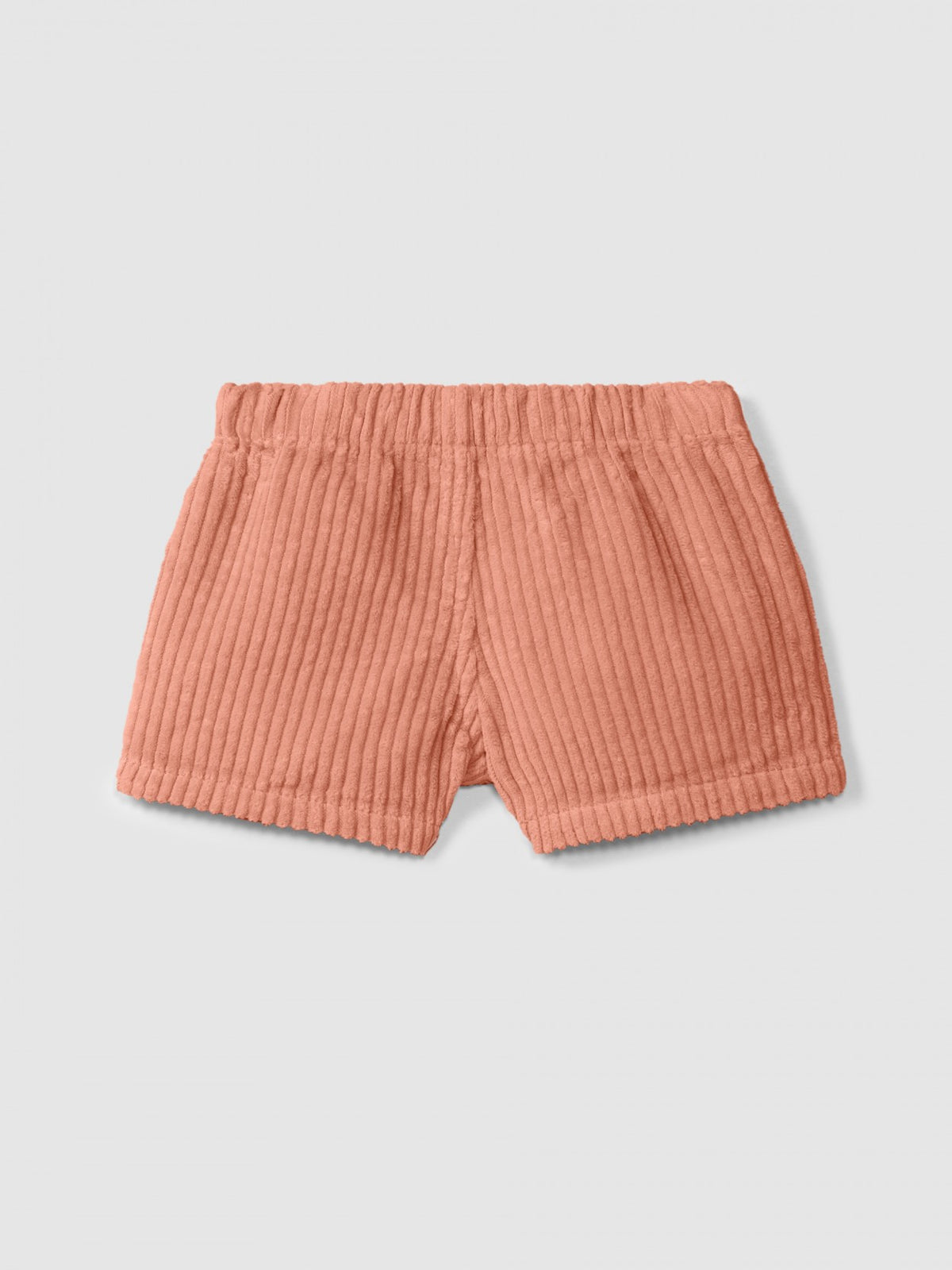 Pantaloncini a tracolla in velluto a coste con tasca a cuore
