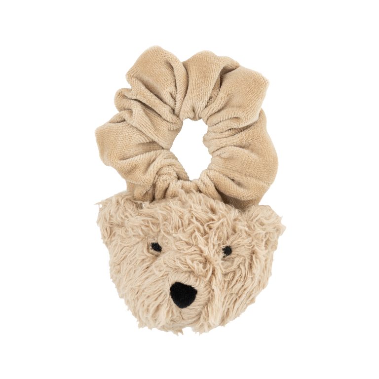 Scrunchy in velluto con orsetto scrunchy