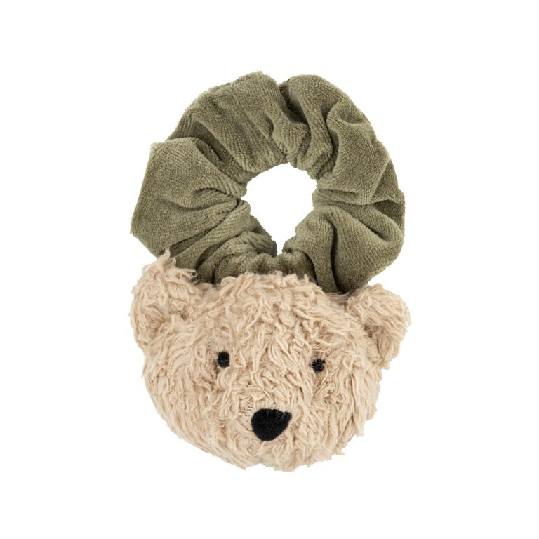 Scrunchy in velluto con orsetto scrunchy