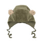 Cappellino Neonato Orecchie Orsetto - Cotone GOTS Certificato Woolyorganic Berretto