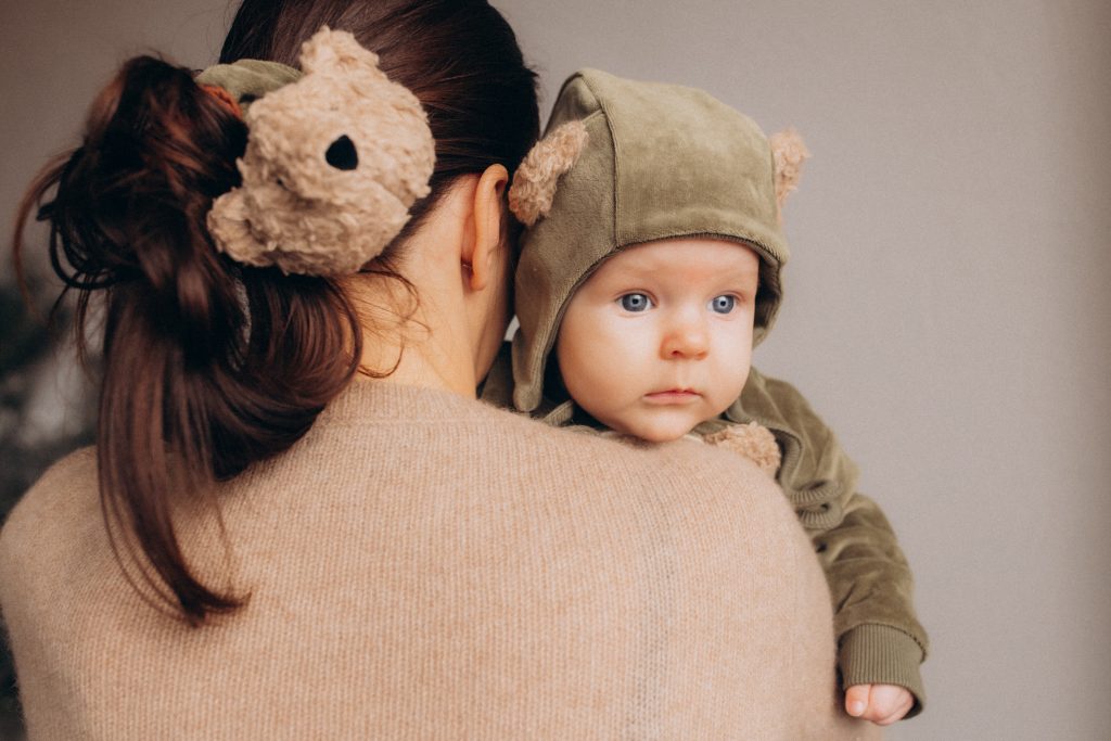 Cappellino Neonato Orecchie Orsetto - Cotone GOTS Certificato Woolyorganic Berretto