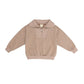 Felpa con mezza zip in cotone biologico