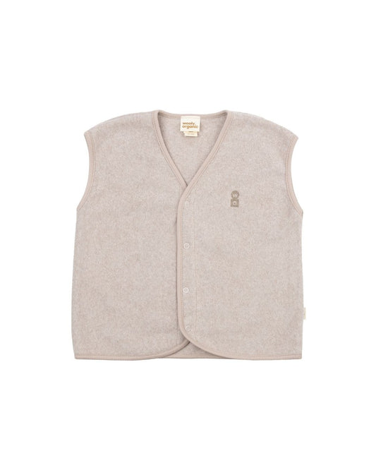 Gilet in felpa di cotone organico