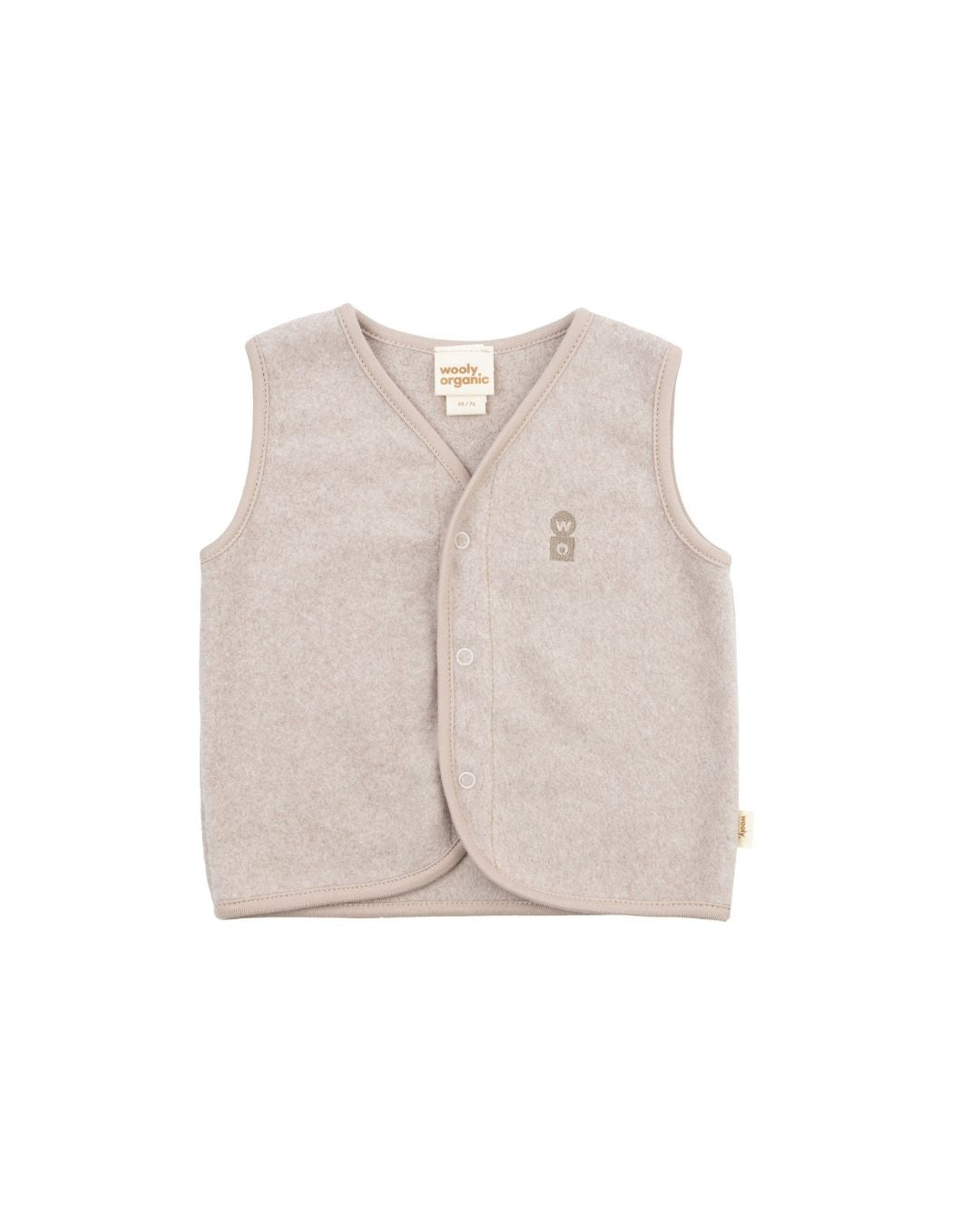 Gilet neonato in felpa di cotone organico