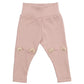 Leggings in cotone a costine con orecchie orsetto