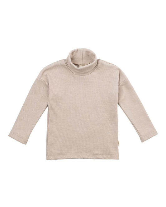 maglia collo alto in cotone organico