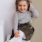 Maglia Collo Alto Righe Bambina - Cotone GOTS Lana Merino Seta Woolyorganic maglia