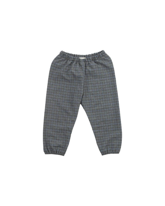 Pantalone a quadri in cotone organico